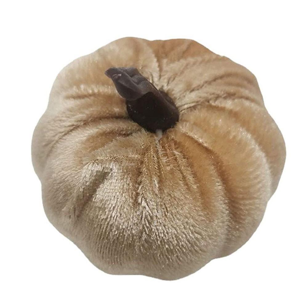 Färgglad Tygpumpa Halloweenpumpa Dekor Simuleringspumpa Dekoration