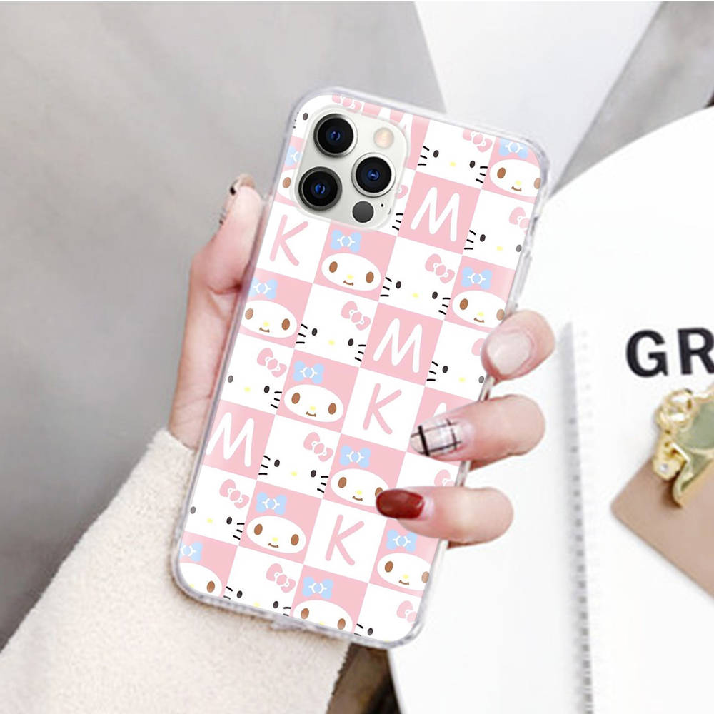 JZ4 My Melody Transparent Case for Samsung A04 A14 A23 M33 M53 Realme 10 9 C35 C55 VIVO Y02 X80 Infinix Hot 30 Note 11 Tecno Spark 8P Pro
