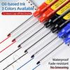 Black/Blue/Red 45mm Deep Hole Marker Pens Long Nib Head Carpenter Pen Waterproof for Measuring Woodworking Office Supplies