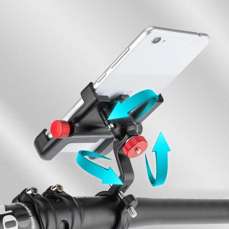 Universal Aluminium Legierung Fahrrad Telefon Halter Racks Motorrad Lenker Halterung Nicht-Slip Moblie Handy Clip Fahrrad Zubehör
