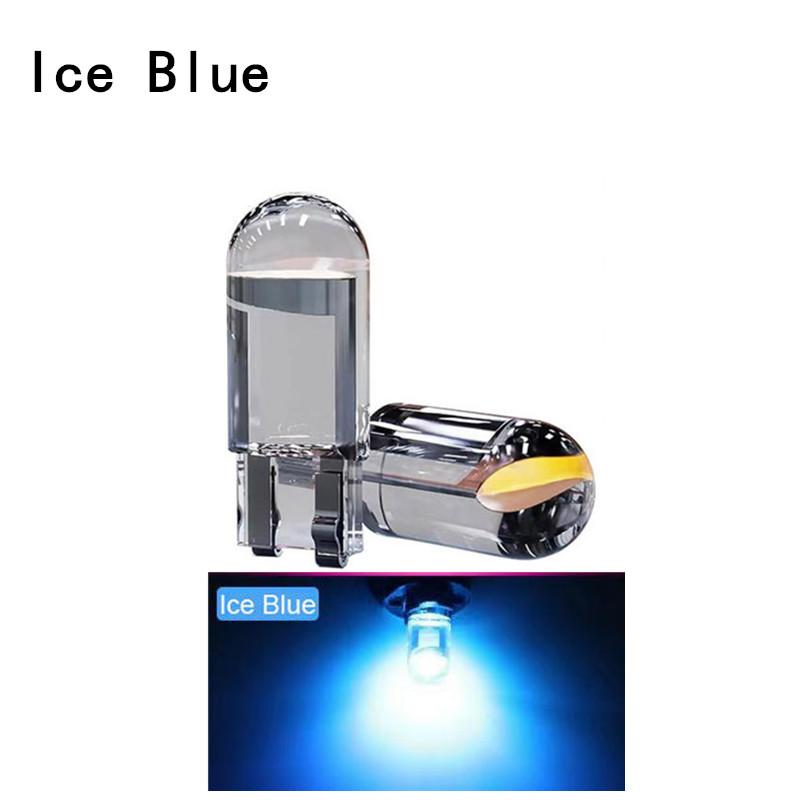 10/20/50PCS 12V W5W LED T10 Car Lights COB Glass Interior Parts Bulbs White Yellow Auto License Plate Lamp Dome Read Light