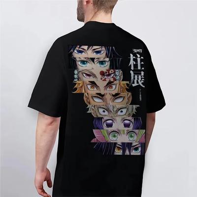 Demon Slayer Cotton Unisex Round Neck Anime TShirt Mens and Womens Summer Fashion High Quality Breathable Street TShirt