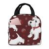 Scottish Terrier Sunflower Painting Adorable Dog Insulated Lunch Bag Cooler Thermal Food Box Tote Portable Lunch Boxes Container