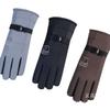 Men's thermal gloves outdoor skiing motorcycle electric vehicle riding gloves cycling fleece thicker