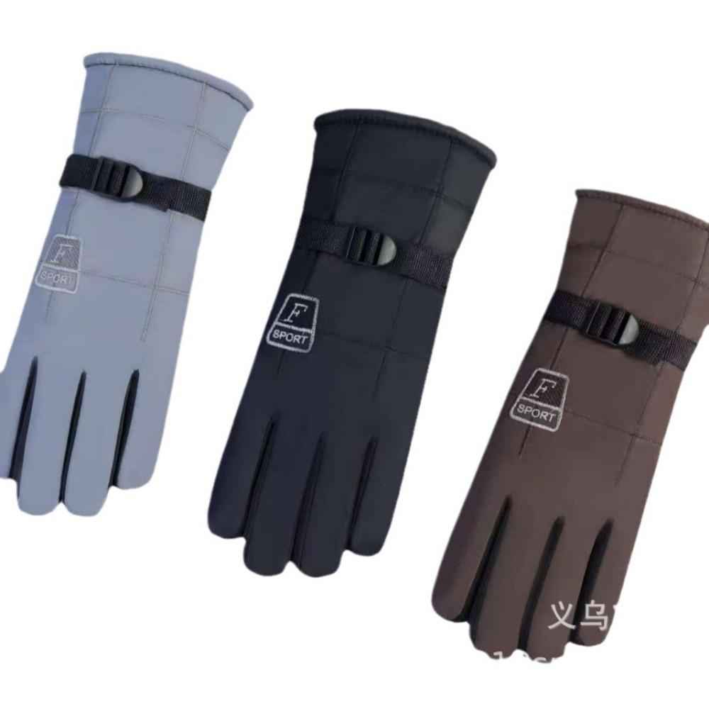 Men's thermal gloves outdoor skiing motorcycle electric vehicle riding gloves cycling fleece thicker