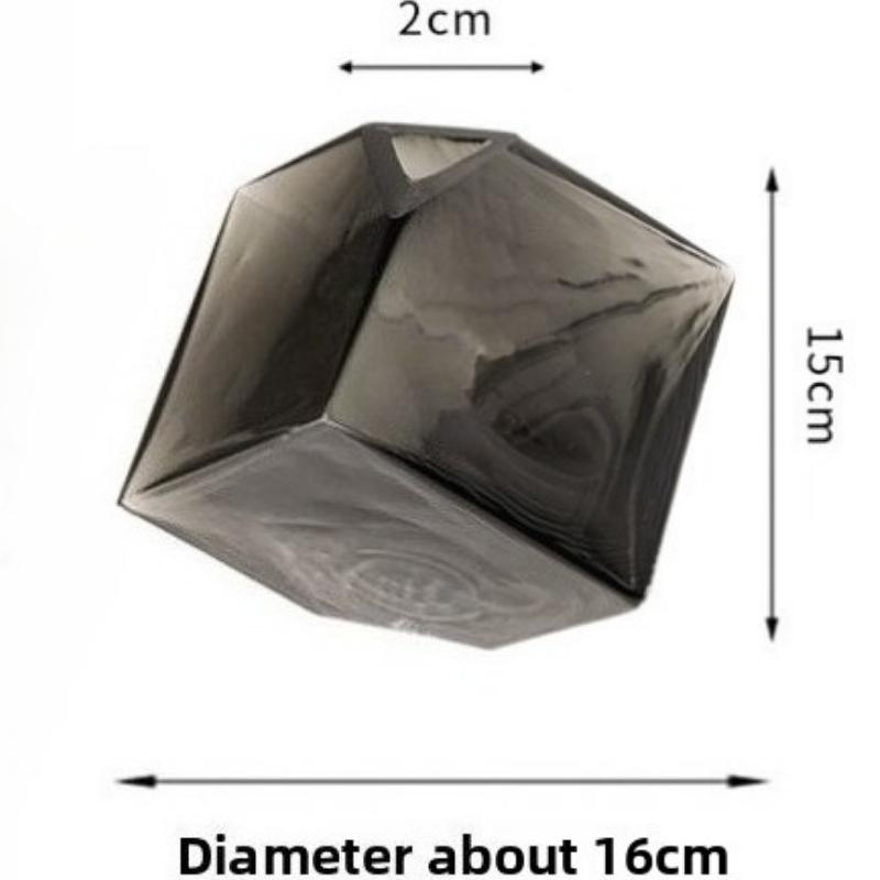 Kreative geometrische dreidimensionale Glas Softvase Blumengefäß Modellhaus Heimdekoration kreatives geometrisches Handwerk Blumengefäß