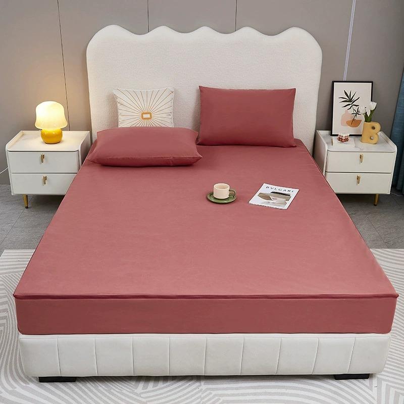 New Enclosed Waterproof Home Mattress Cover Soft Breathable Bed Cover for Single or Double Bed