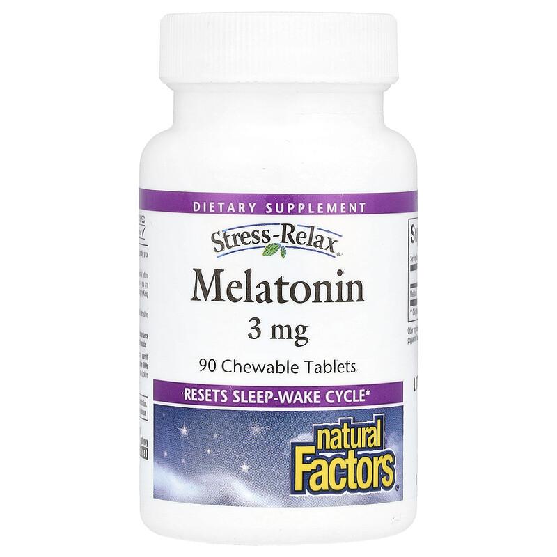 Stress-Relax®, Melatonin, 3 Mg, 90 Chewable Tablets