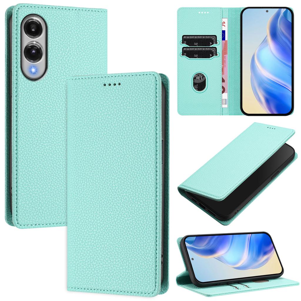 For Samsung Galaxy S25 Edge Wallet Case RFID Blocking Litchi Texture Leather Mobile Cover