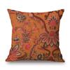 Classic Ethnic Flower Pattern Floral Cotton Linen Sofa Throw Pillow Case Home Decorative Art Cushion Cover