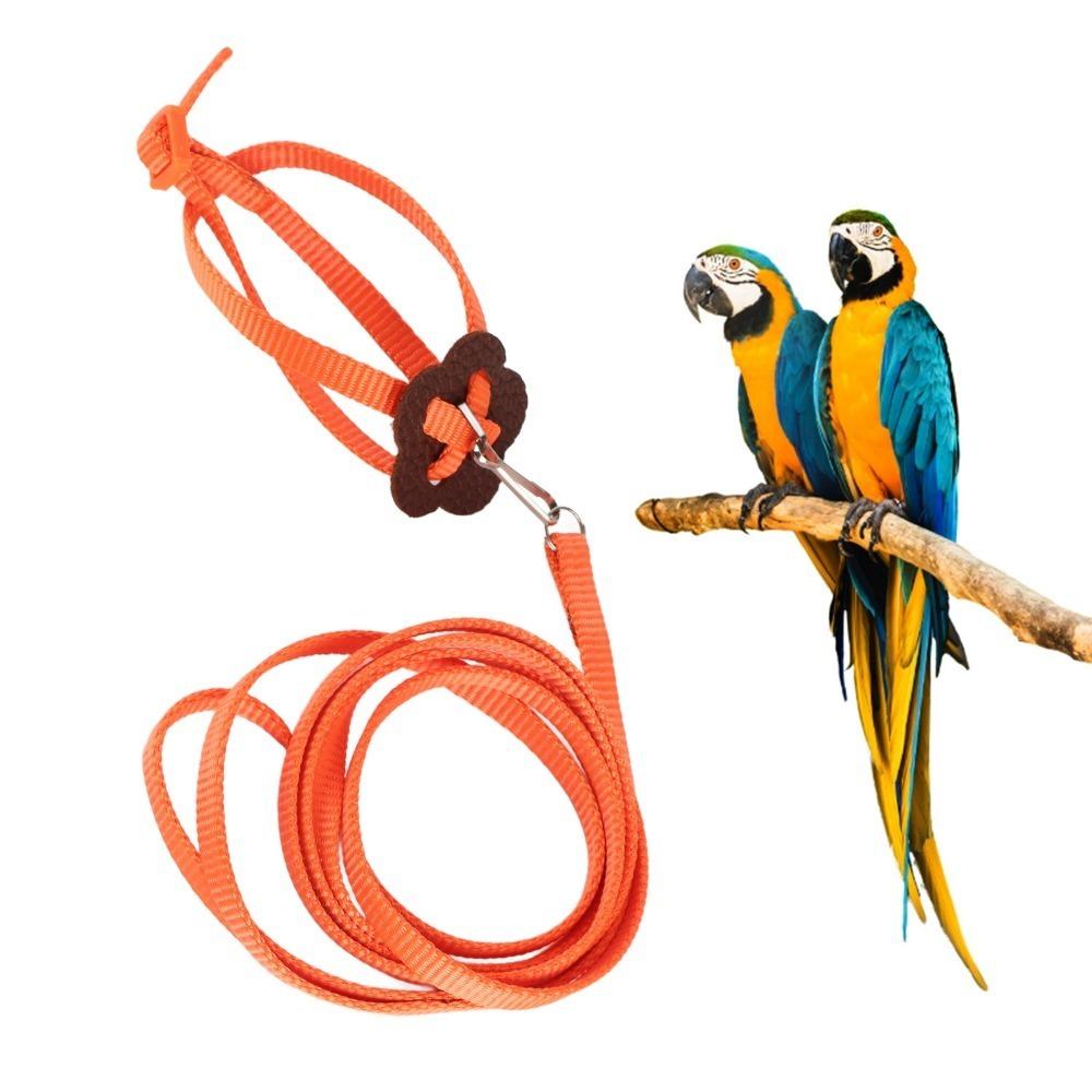 Adjustable Pet Bird Harness Nylon Material Parrot Leash Bird Harness Leash Outdoor Flying