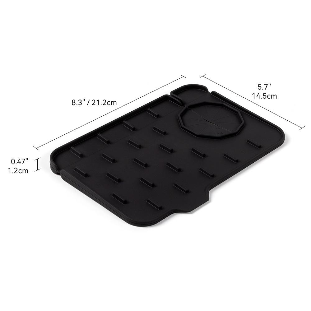 Silicone Faucet Splash Guard & Draining Mat for Kitchen/Bathroom Counters