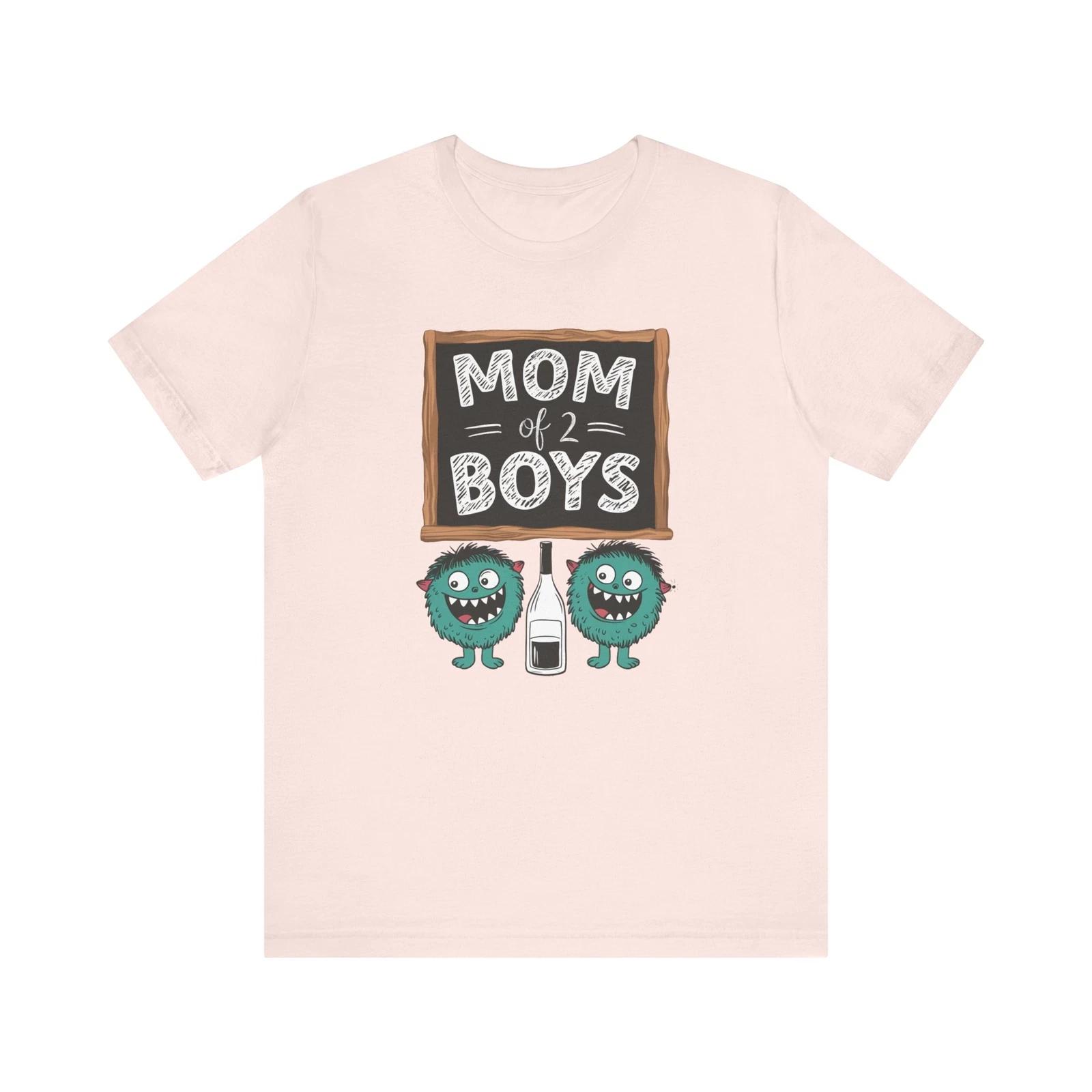 Mom of 2 Boys Shirt Mothers Day Shirt Birthday Gift For Mom 2XL
