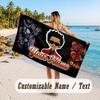 Custom Name Large Beach Towel,The Weeknd Quick Absorbent Towel For Outdoor Travel Poolside