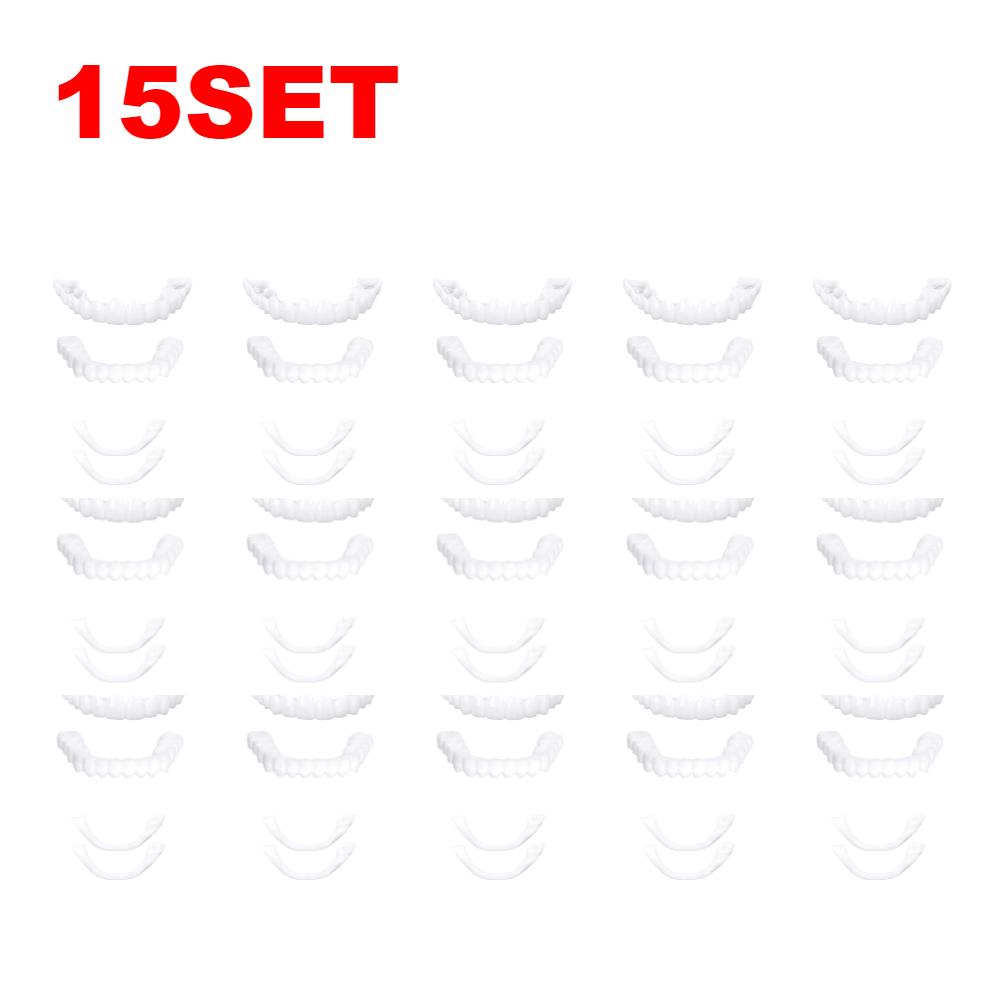 1 Pairs Dentures Teeth Denture Care Temporary Teeth Upper False Tooth Cover Snap