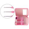 1 Set 2.0mm-6.0mm Crochet Hook Set Pink Gradient Knitting Needle Ergonomical Crochet Needle Crochet Accessories