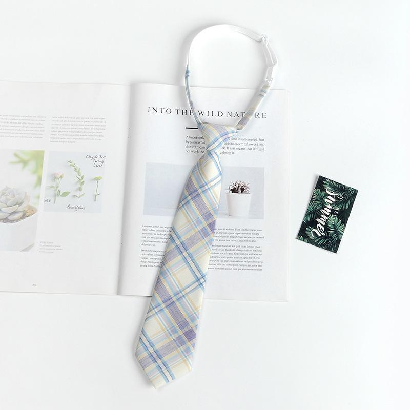 Unisex Preppy Karomuster Japanische Schuluniform Fliege