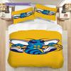 Charlotte Hornets Dynamic Blue Energy Three-piece set(1 * duvet cover + 2 * pillowcase, without core)Soft and comfortable Bedding set