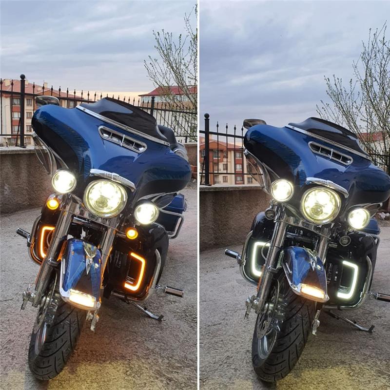 NEW-LED Fairing Grille Turn Signal Lights For  Touring Street Electra Glide Tri Glide FLHTK FLHTCU FLHTKSE Motorcycles