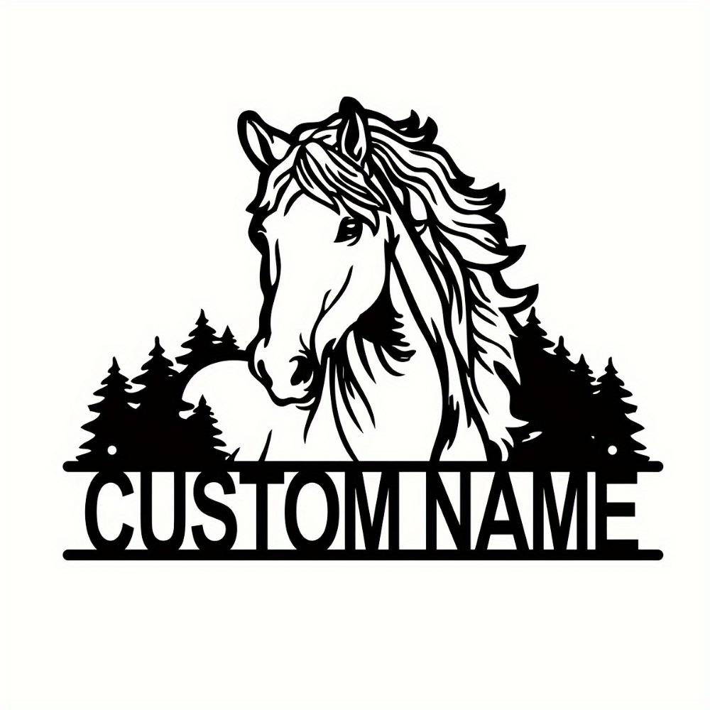 Metal Wall Art Custom Name Sign Personalized Home Decor Vintage Farmhouse Plaque