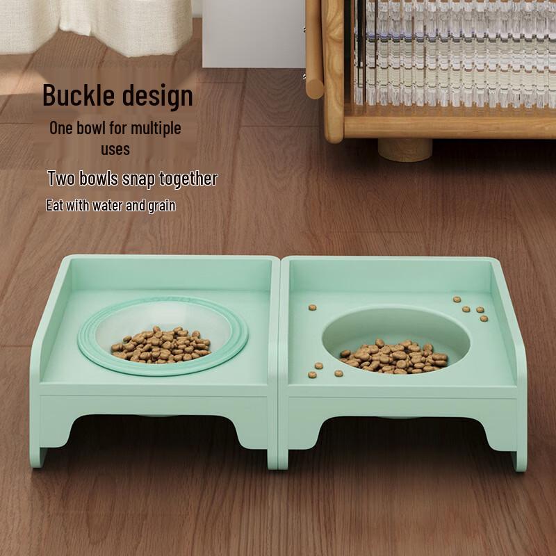 Modular Elevated Pet Feeding Bowl Set with Stand