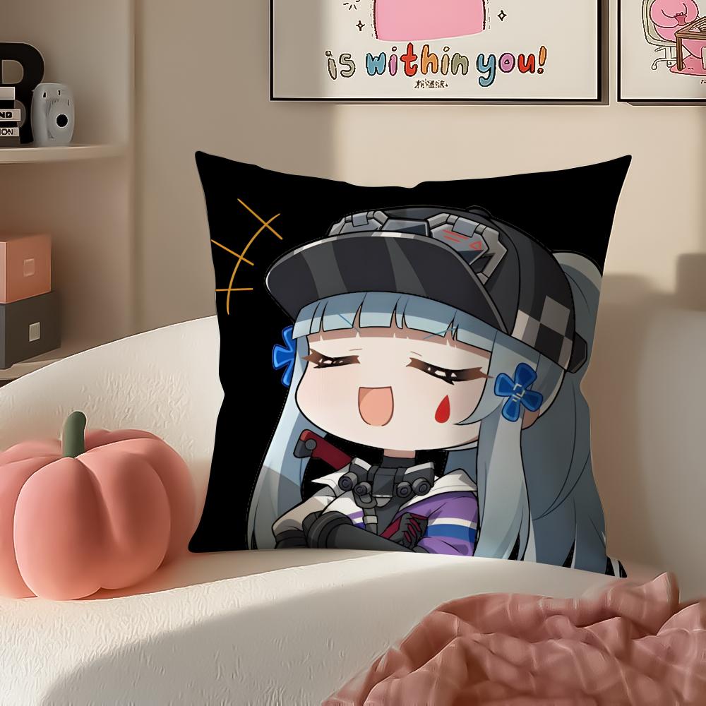Vedio GGame GGirls Frontline Cushion Cover Pillowcase Short Plush Invisible zipper Room Sofa Cushion Cover