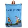 Trotro Collage Cute Cartoon Blanket Multi-function Flannel Sofa Throw Blanket for Couch Bedding Office Throws Bedspread Quilt