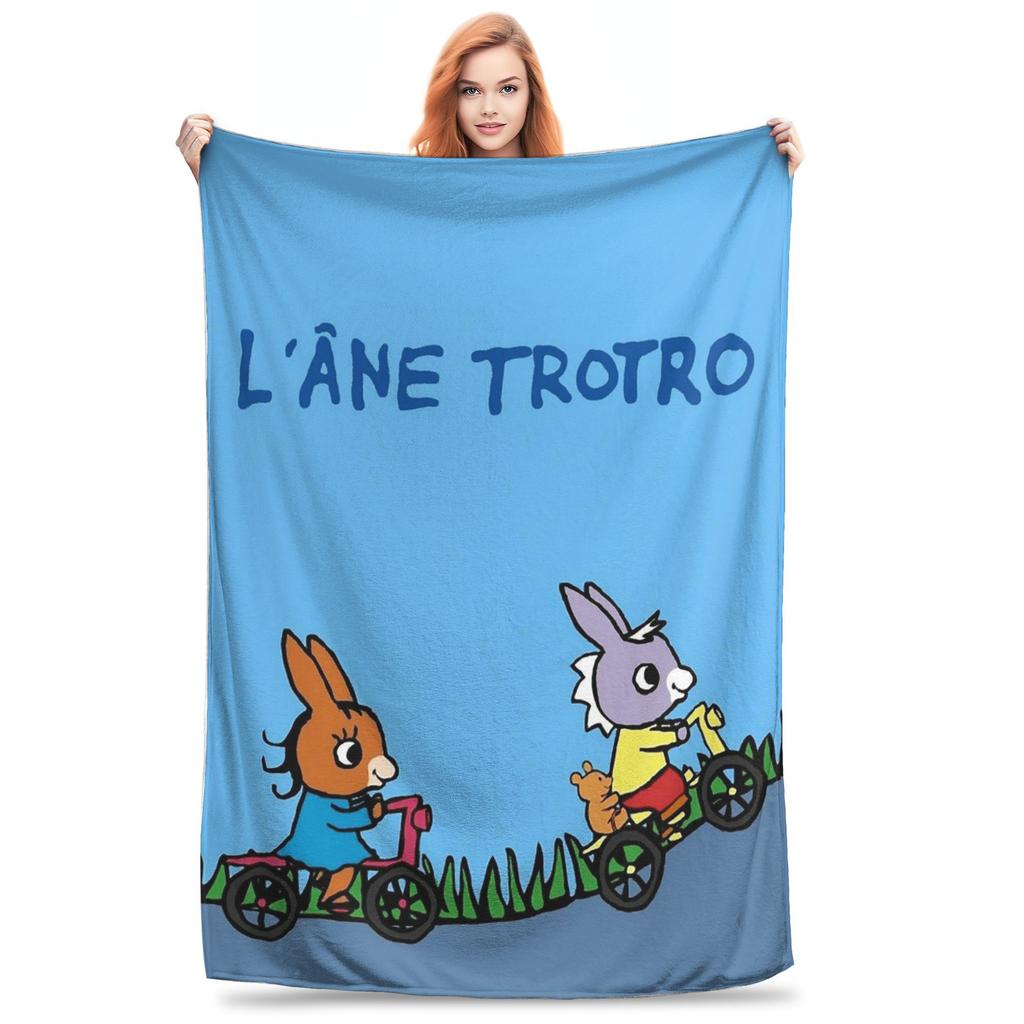Trotro Collage Cute Cartoon Blanket Multi-function Flannel Sofa Throw Blanket for Couch Bedding Office Throws Bedspread Quilt