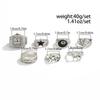 KunJoe 7Pcs/Set Punk Style Poker Watch Rings for Men Hip Hop Irregular Geometry Stars Knuckle Ring Street Jewelry Accessories