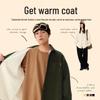 MINISO Men's American Retro Fleece Lined Corduroy Shirt Jacket