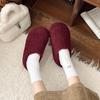 Women's Plush Slip-On Mules Cover Toe Winter Warm Faux Fur Lined Indoor Outdoor Casual Shoes Non-Slip Flat Slippers for Women