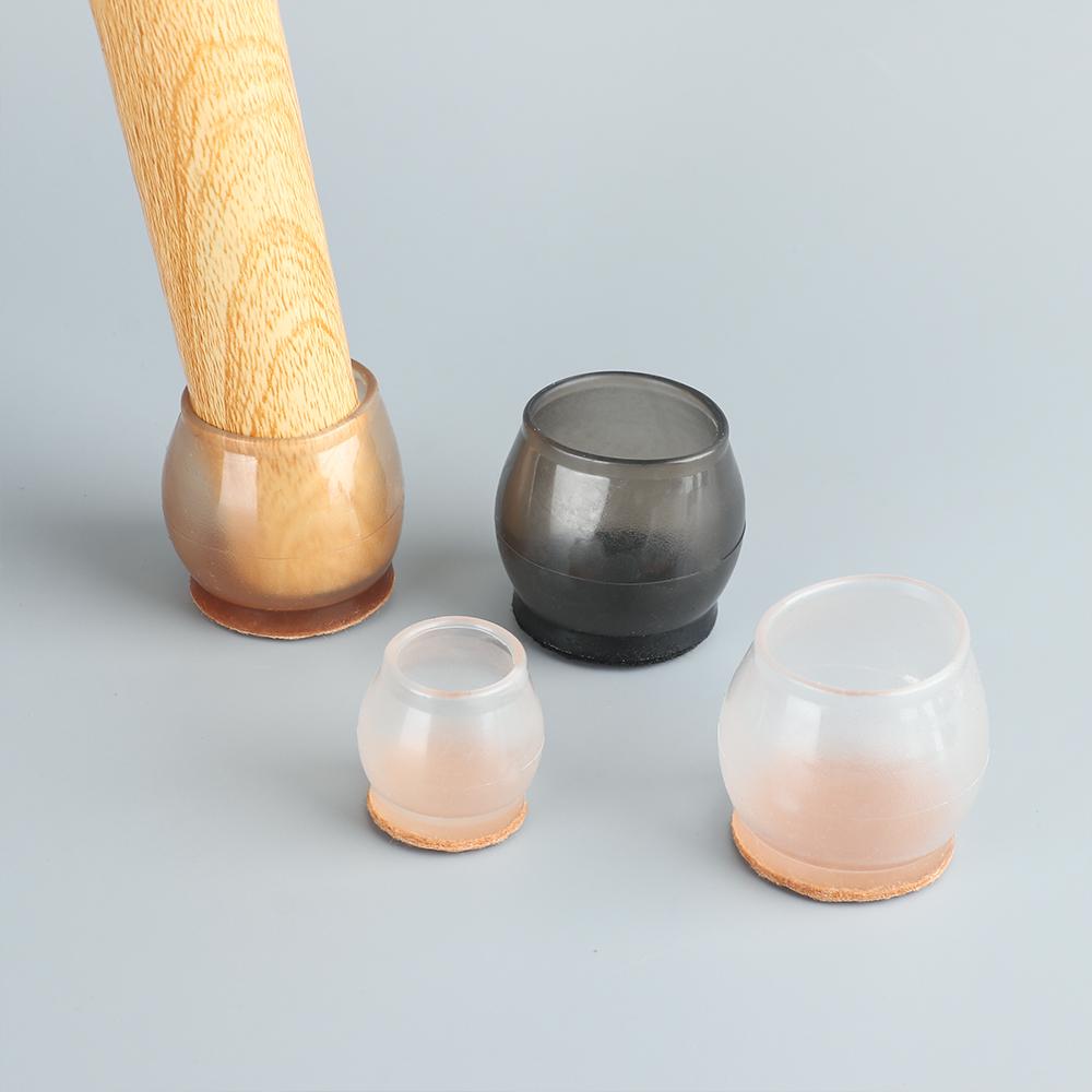 Solid With Felt Floor Protector Thick Anti-slip Pad Chair Leg Caps Furniture Feet Covers Table Pads