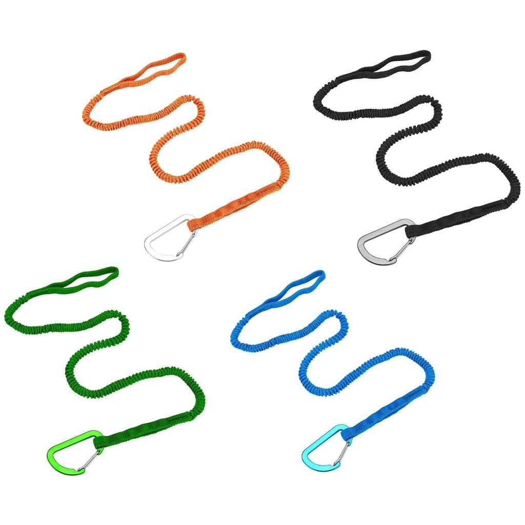 Kayak Paddle Leash Bungee Cord Kayak Rod Leashes for Surfing Boating Rafting