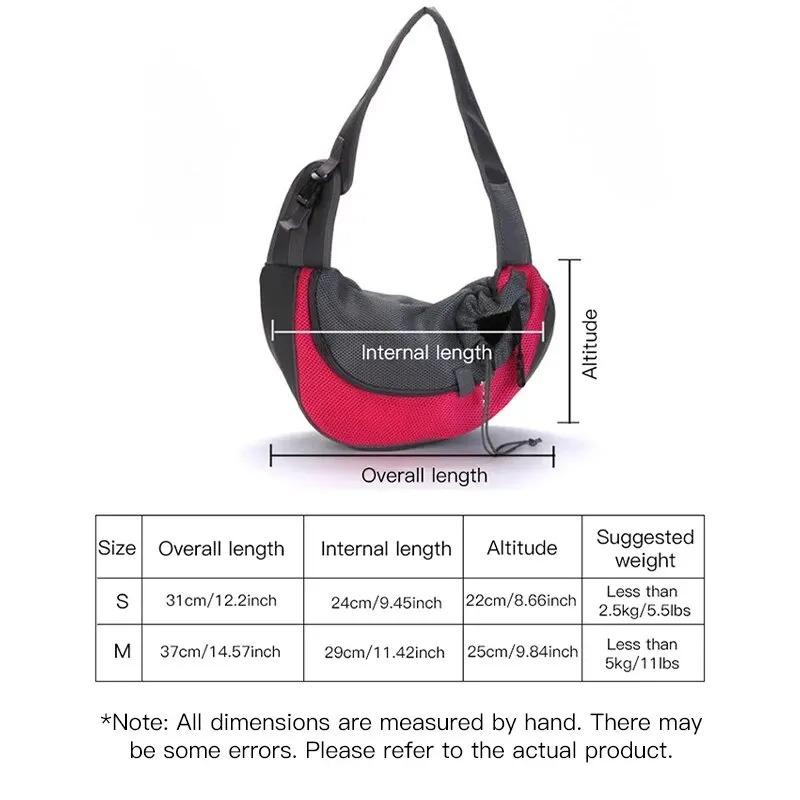 Professional Reflective Breathable Mesh Pet Sling Carrier - Travel Safe and Comfortable for Outgoing Pets