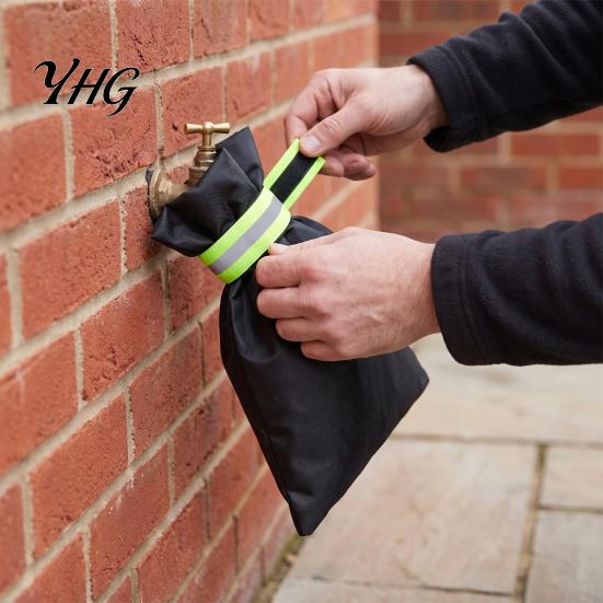 Freeze-Proof Faucet Cover Outdoor for Winter, Waterproof Hose Bib Cover, Oxford Cloth Reusable Winterizing Outside Yard