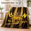 Personalisierte Flanelldecke Boston Bruins Aufdruck Warm Gemütlich Decke Zuhause Sofa Bettwäsche
