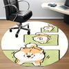 1PC Puppy Playful Office Round Area Rug, Indoor Mat Suitable ForOffice, Under Office Chairs Bedroom Living Room Home Decor, Room Deco f111