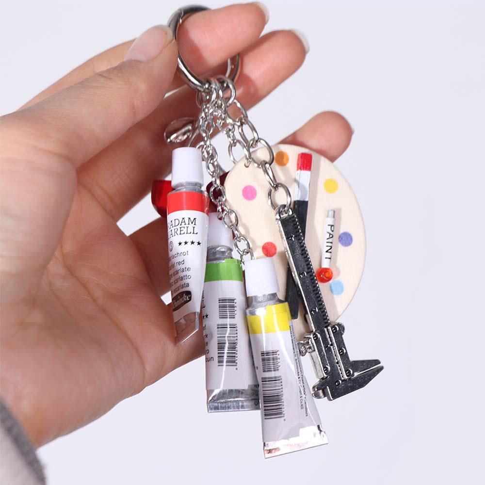 Key Ring Color Palette Keychain Brush Bag Ornaments Trendy Car Keychain Gift