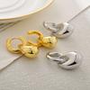 Luxury Clip-On Arch Earrings - Triomphe Inspired Gold-Tone Personalized Jewellery for Women's Fashion Gifts
