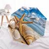 1 PC Automatic Folding Umbrella - Starfish Shells Pattern, Portable & Foldable Design with 8 Ribs, Christmas Birthday Gifts