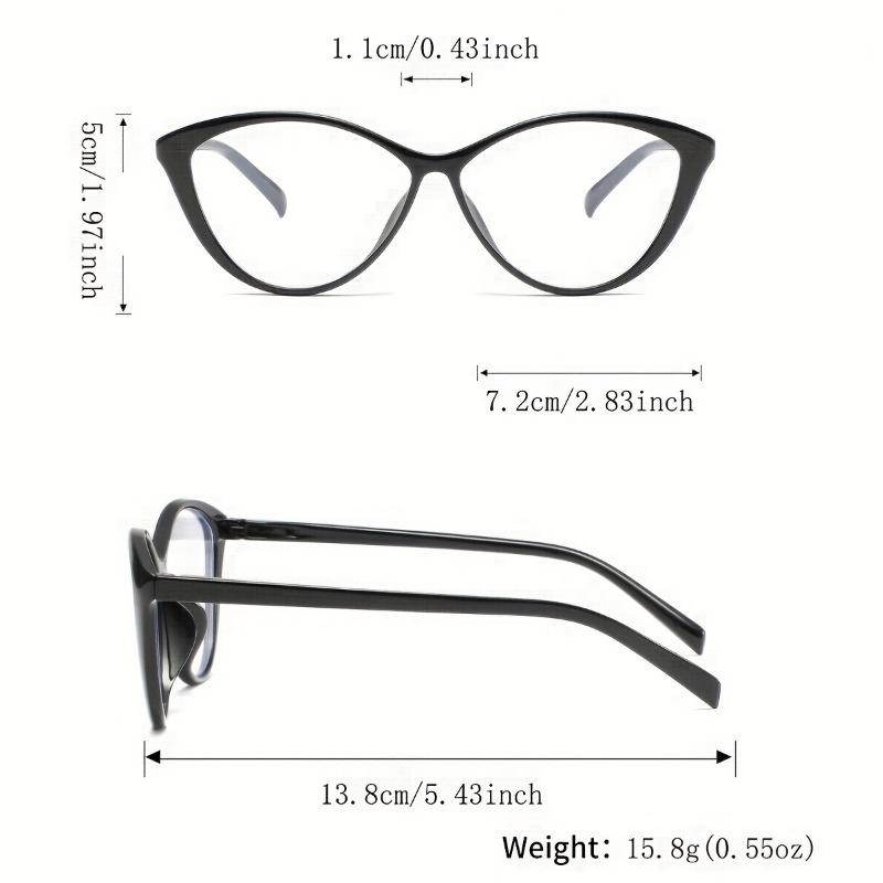 One Pair of Women's Plastic Cat-Eye Minimalist Personality Sexy Trendy Glasses Suitable for College Commuting