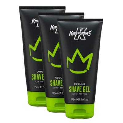 King of Shave Shave Gel Super Cooling, 175ml, 3 Units