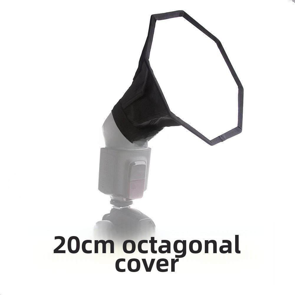 Softbox Flash Cámara 30/40cm con Tarjeta Redonda/Gris, Cubierta de Tela Blanca y Negra, y Diseño Cónico