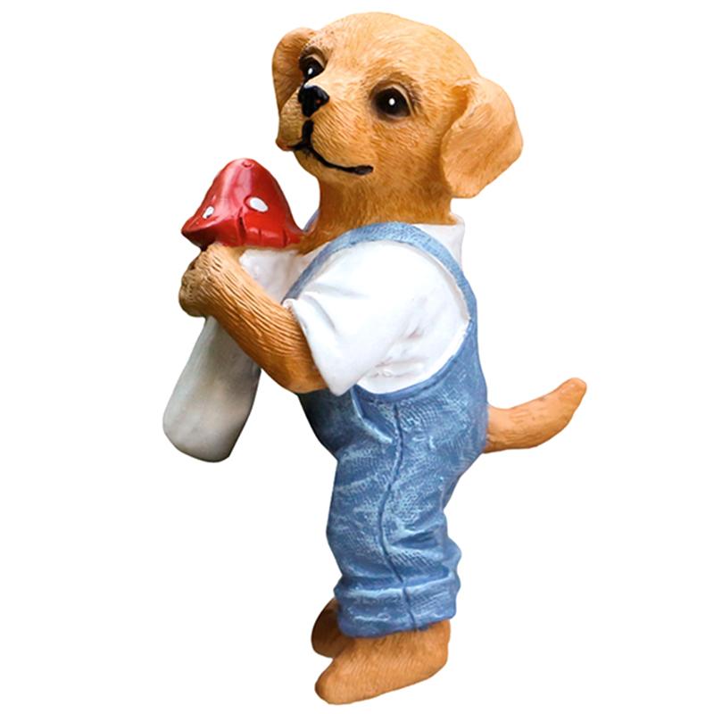 Cute Hanging Dog Figurine Flower Pot And Vase Hugger Resin Dog Bonsai Terrarium Edge Decor Planter Pot Hanger Garden Ornaments