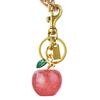 Äpple nyckelring, väska handväska berlock nyckelringar för kvinnor röd rosa blå svart handväska berlocker metall smycken present