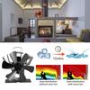 Stove Fan 6 Blade Mini Fireplace Fan Heat Powered Wood Stove Fan