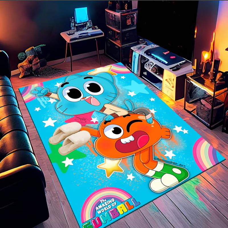 Gum-ball's Amazing World Area Rug Suitable for Indoor And Outdoor,Carpets for Kitchens, Homes, Offices, Living Rooms,Home Decor,Christmas Gift