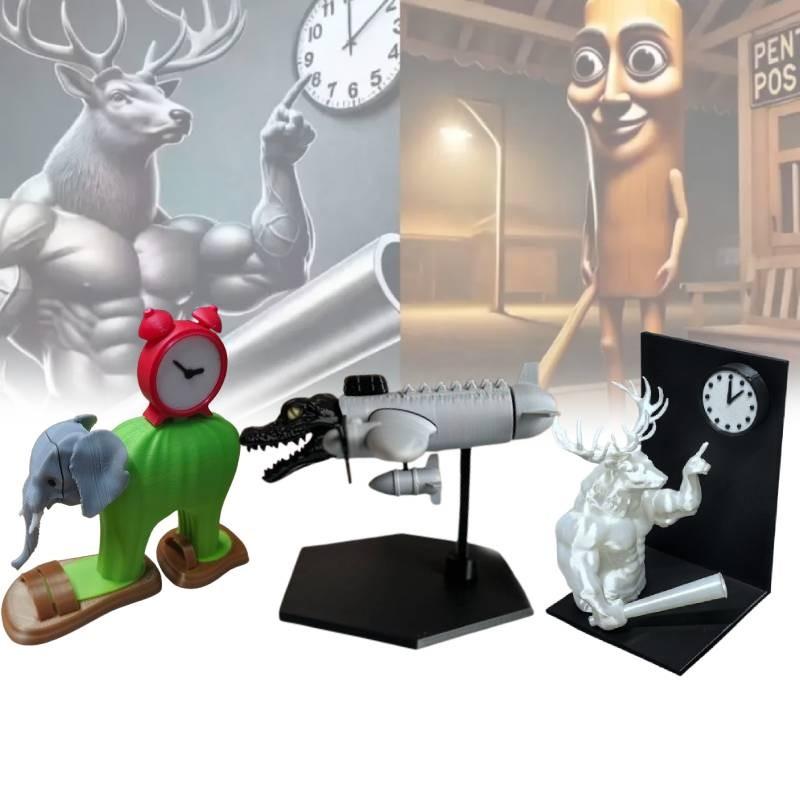 Action Tungtungtung Sahur Figure Cartoon Model Toy Decoration Doll Gift Children