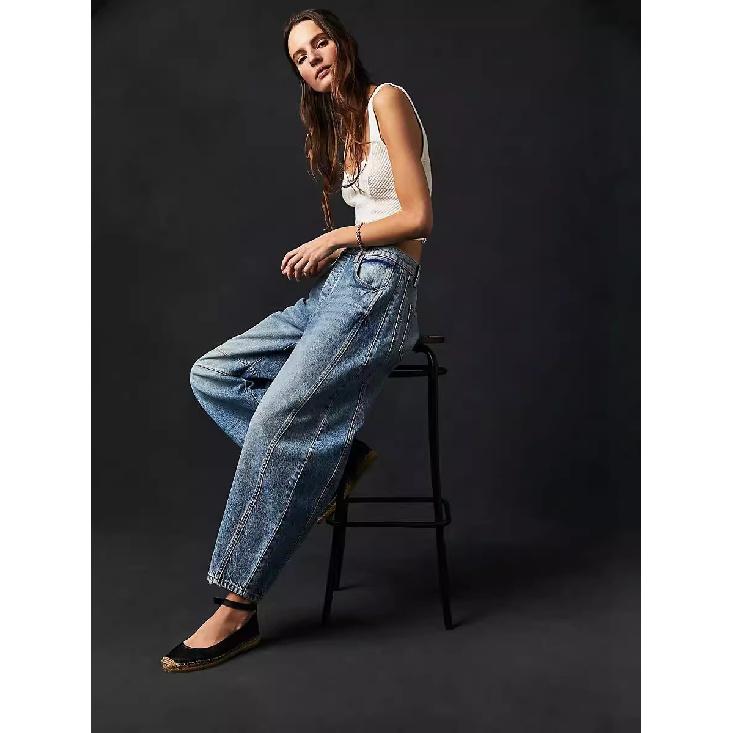 Ladies' Daily New Seasonal Commuting Business Leisure Pants With Pockets Made Of Pure Cotton And Comfortable Fit