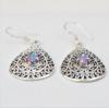 Mystic Topaz Earrings, Designer Rainbow Topaz Earring, 925 Sterling Silver Handmade Earrings, Teardrop Topaz Earrings, Gift for Birthday